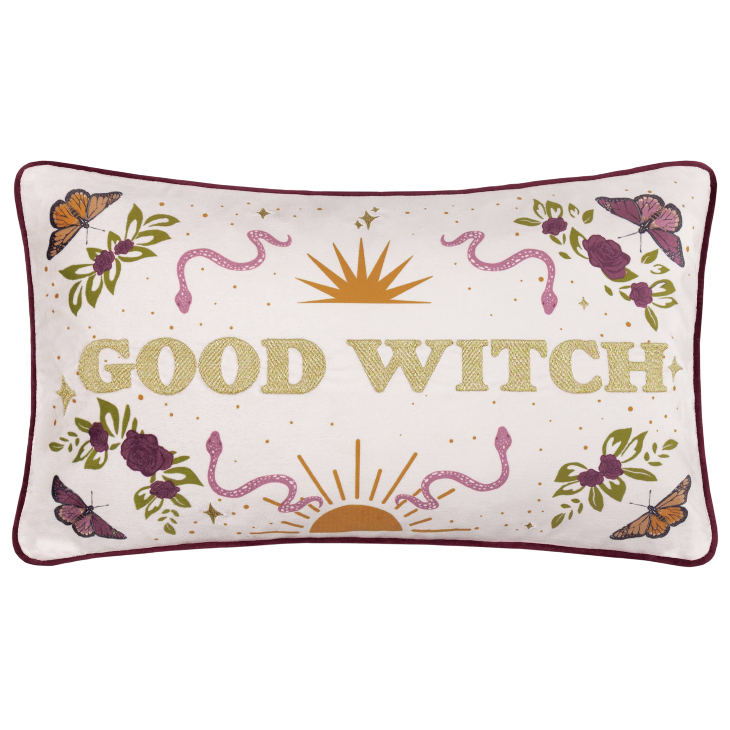 Witchy Deko Hexen Dekokissen Samtkissen "Good Witch" 30 x 50 cm Gothic