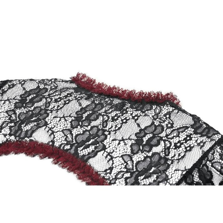 Dark in Love Bolero aus Spitze schwarz-bordeux
