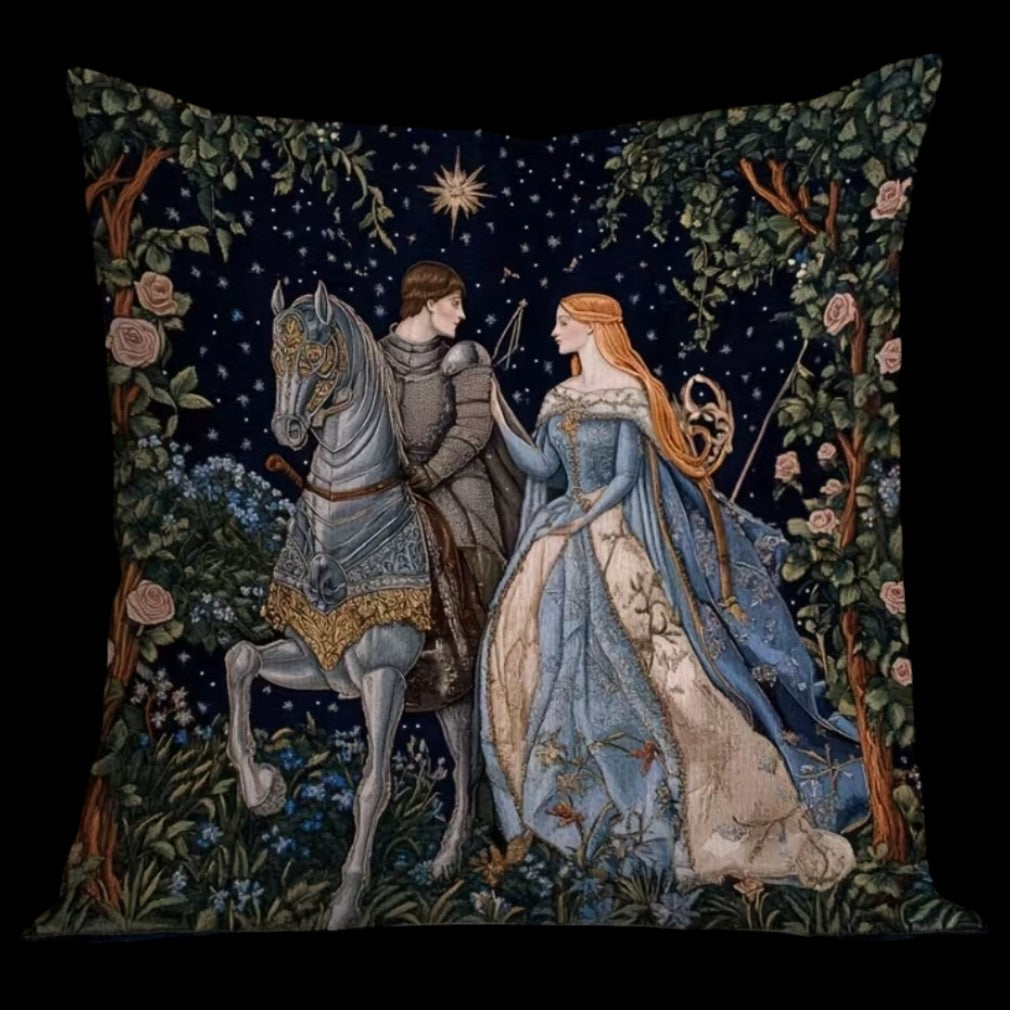 Dekokissen Ritter & Prinzessin – Freisteller schwarzer Hintergrund