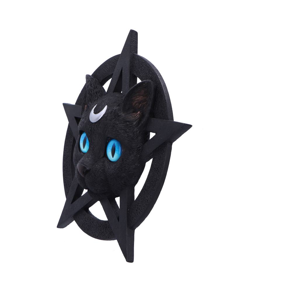 Wanddekoration Feline Katze mit Pentagramm Gothic Deko