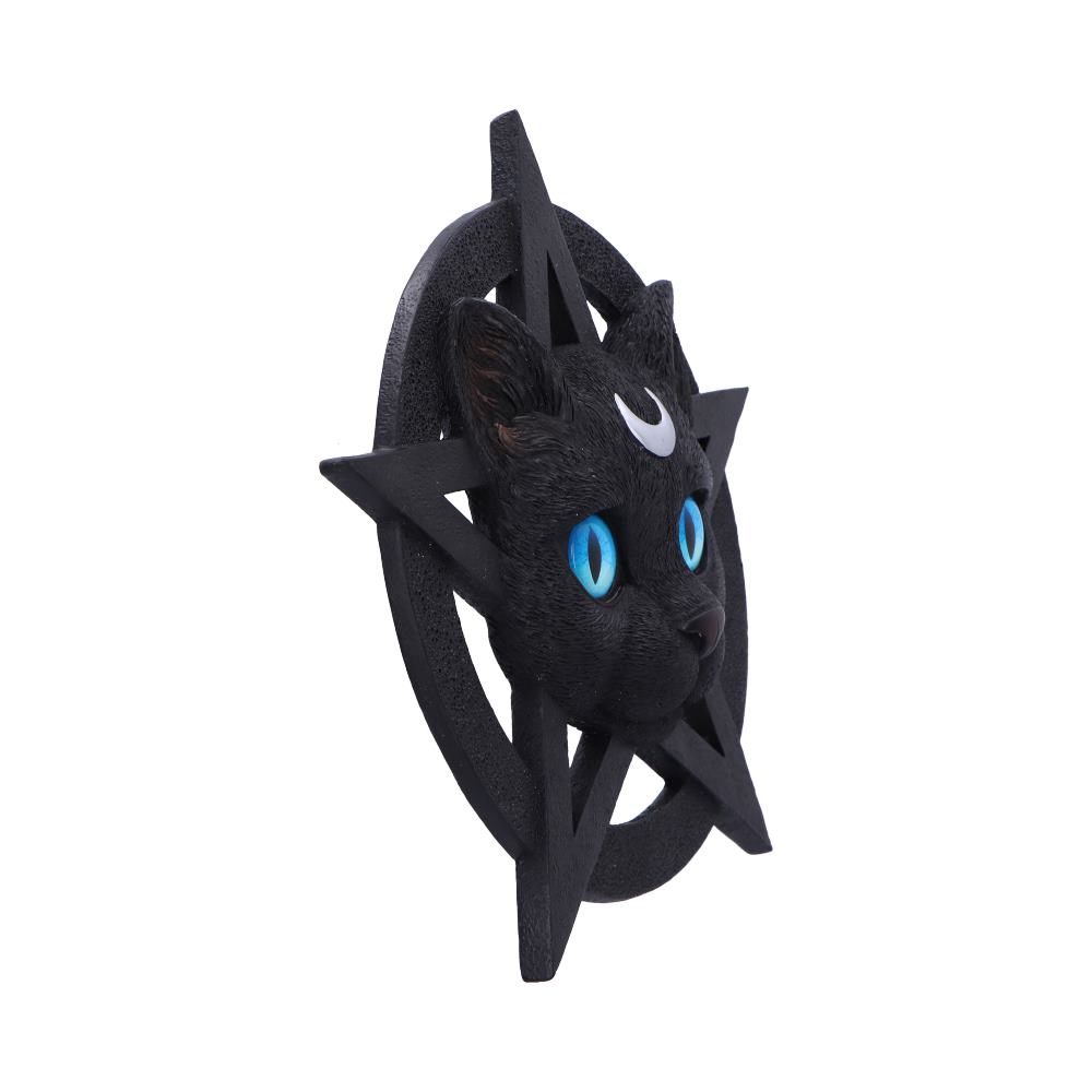 Wanddekoration Feline Katze mit Pentagramm Gothic Deko