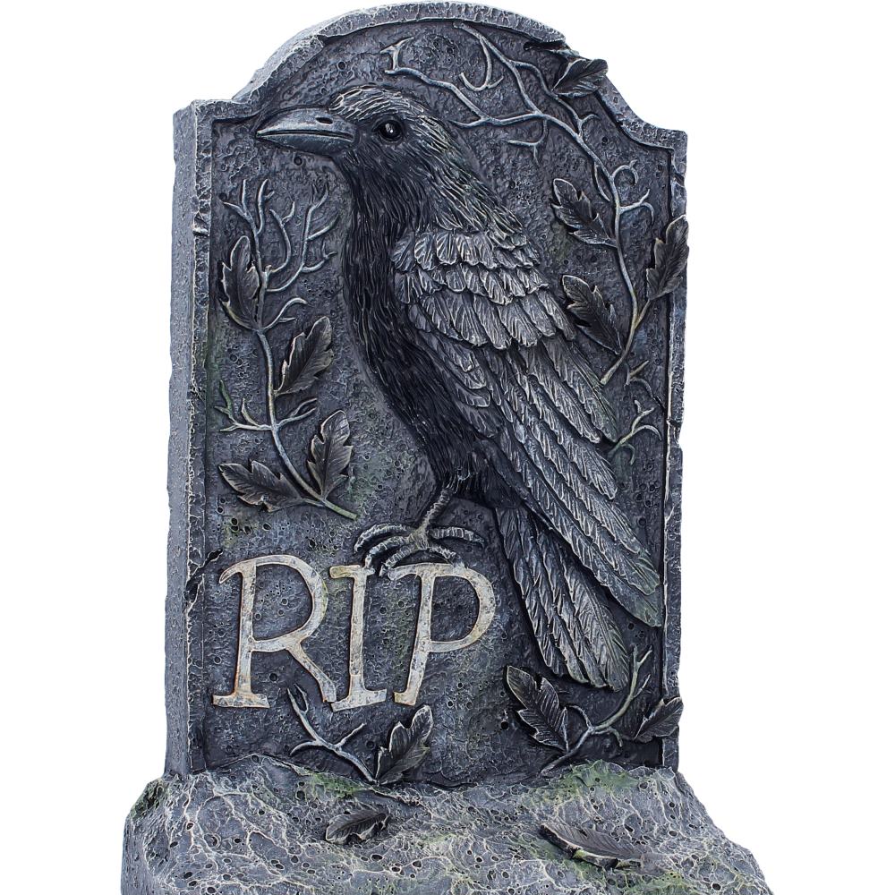 The Last Perch Gothic Raven Gravestone 25.3 cm