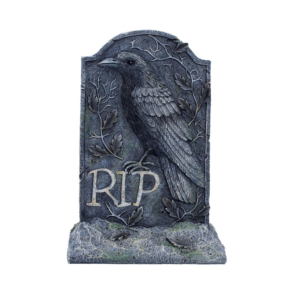 The Last Perch Gothic Raven Gravestone 25.3 cm
