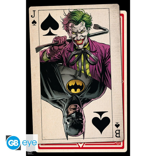 Poster 91,5 x 61 cm Joker & Batman - DC COMICS - Playing Card