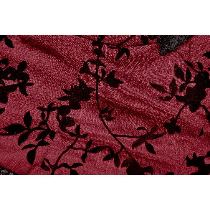 Romantischen Top mit Rosen schwarz-rot Dark in Love