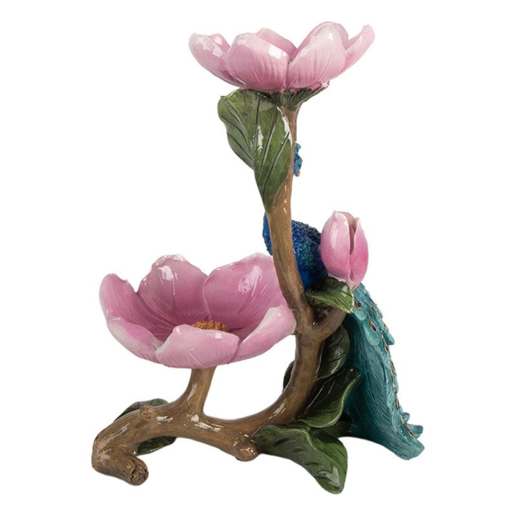 Dekorative Pfau Figur als Schale vintage 18x12x24 cm