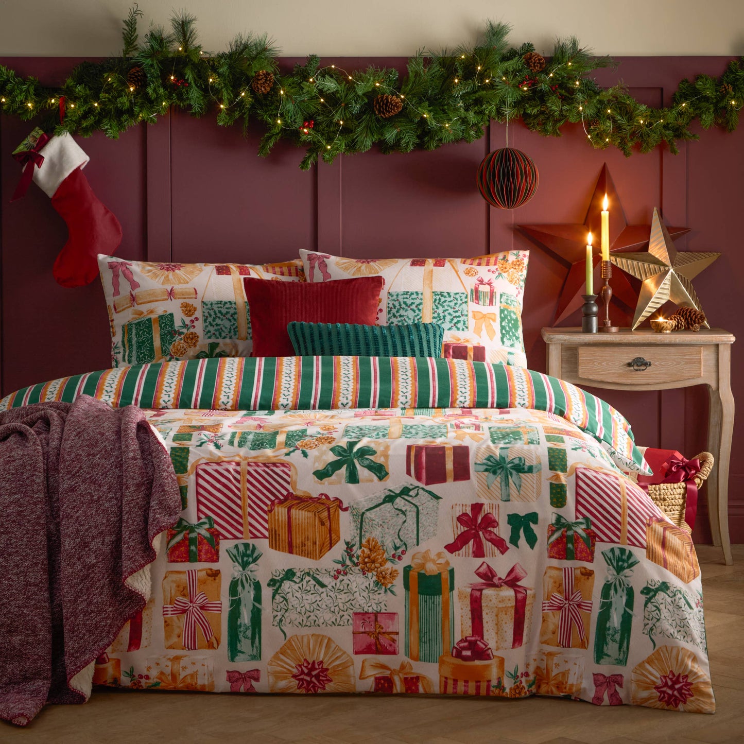 Weihnachts-Bettwäsche Weihnachtsgeschenke vintage Bettbezug 200x200