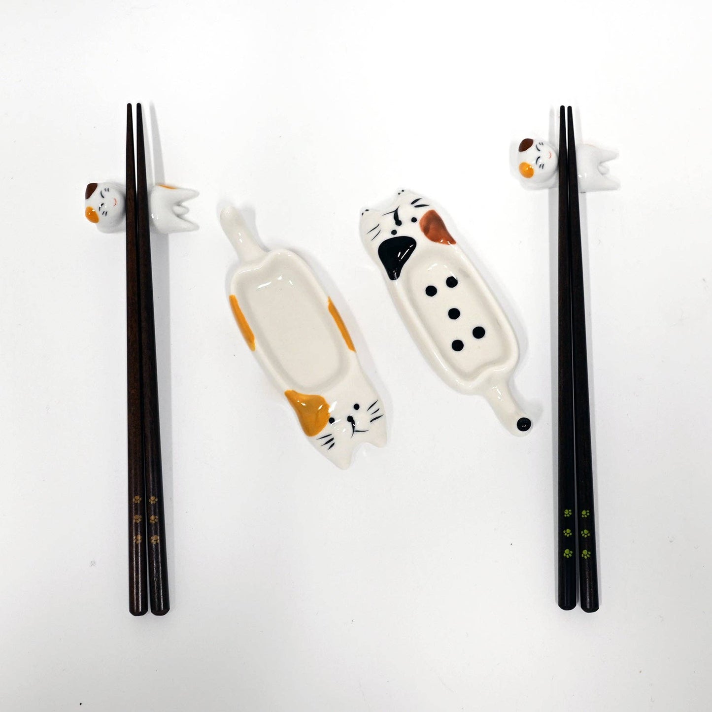 Urban Tokyo Essstäbchen-Set mit niedlichen Katzen-Ablagen