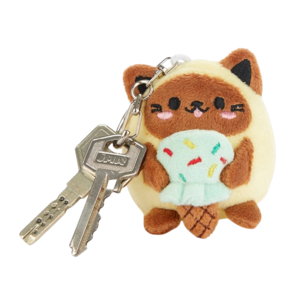 Kawaii Schlüsselanhänger Katze mit Eistüte von Balvi
