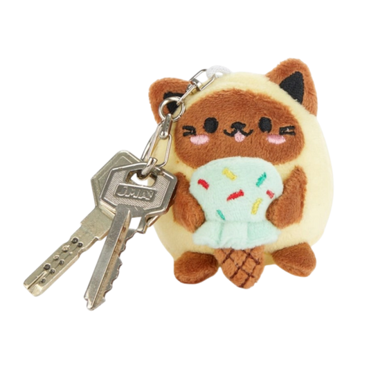Kawaii Schlüsselanhänger Katze mit Eistüte von Balvi