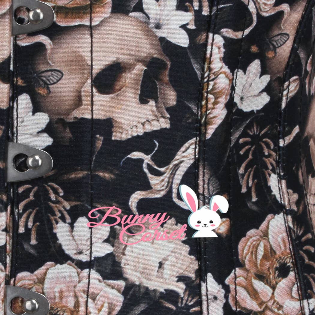 Skull Underbust Waspie Korsett