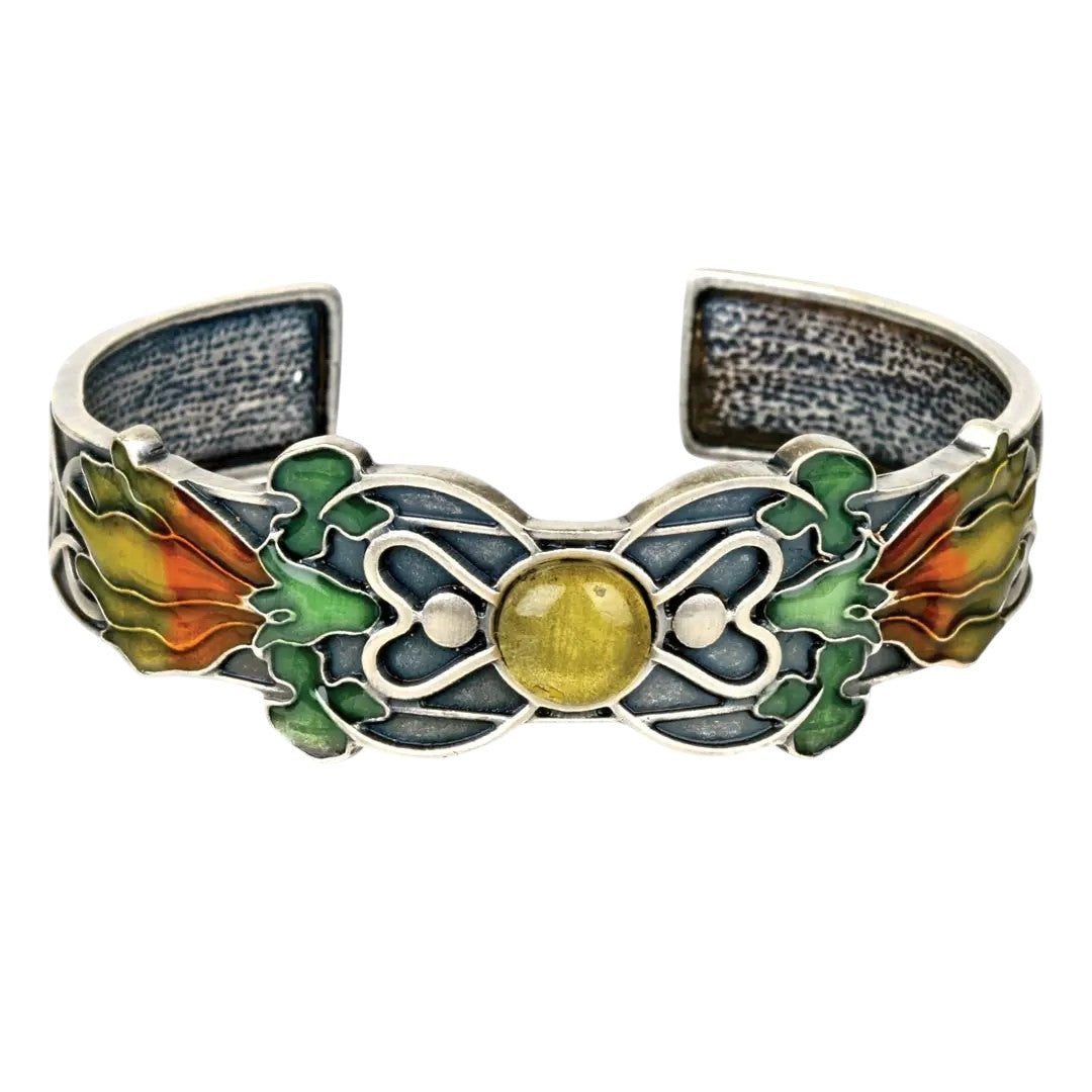 Jugendstil Schmetterling Armreif – weißer Hintergrund