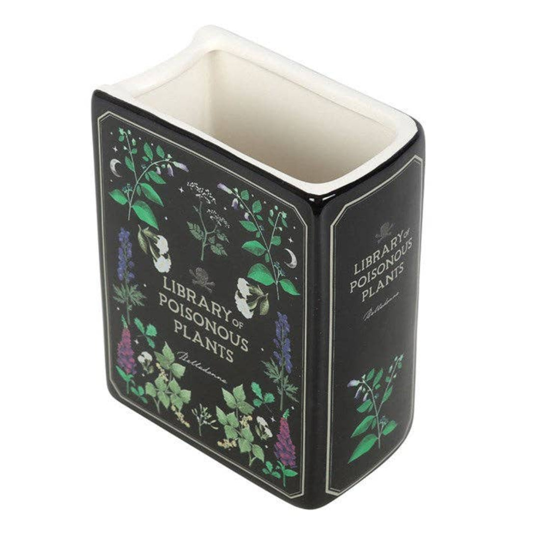 Poisonous buchförmige Vase mit giftigen Pflanzen