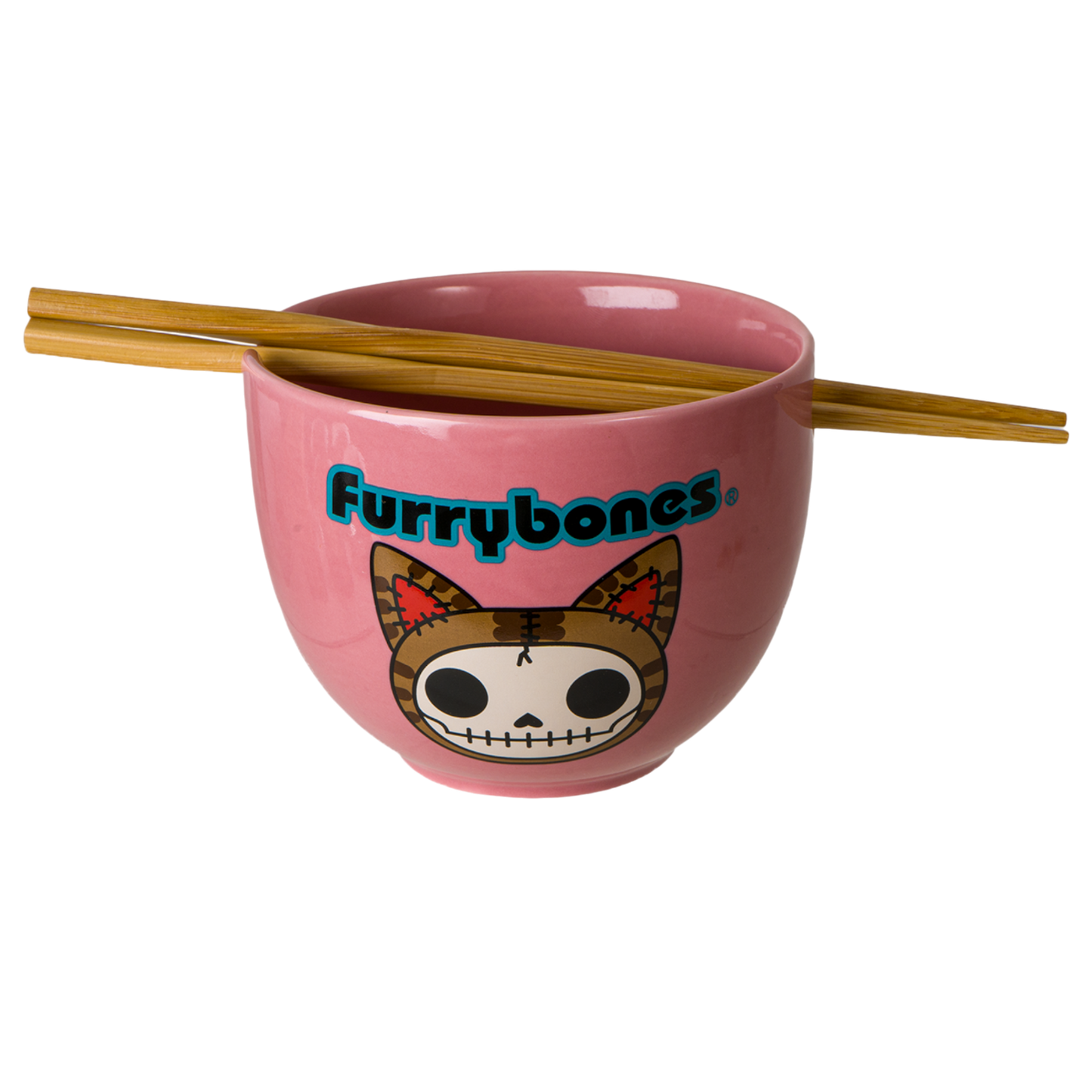 Kawaii Furrybones „Maneki“ Ramen-Schüssel Set mit Essstäbchen