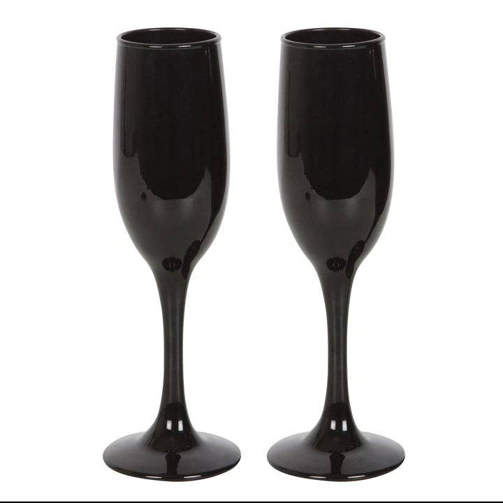 Til Death Do Us Party Sektgläser in schwarz mit Skull