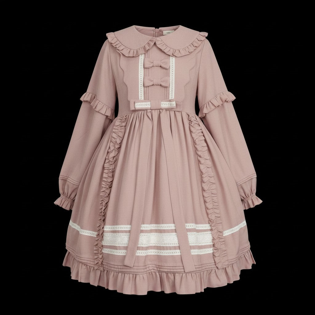 Vintage Kleid "Little Lady" – „Nostalgic Elegance“ in Altrosa L "Lolita Box"