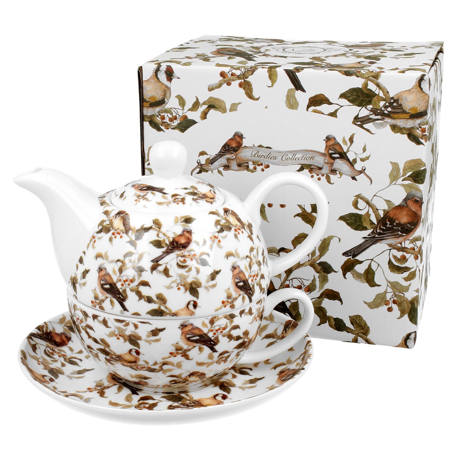 Vintage Duo Teekanne "Tea for one" Vögel 350 ml