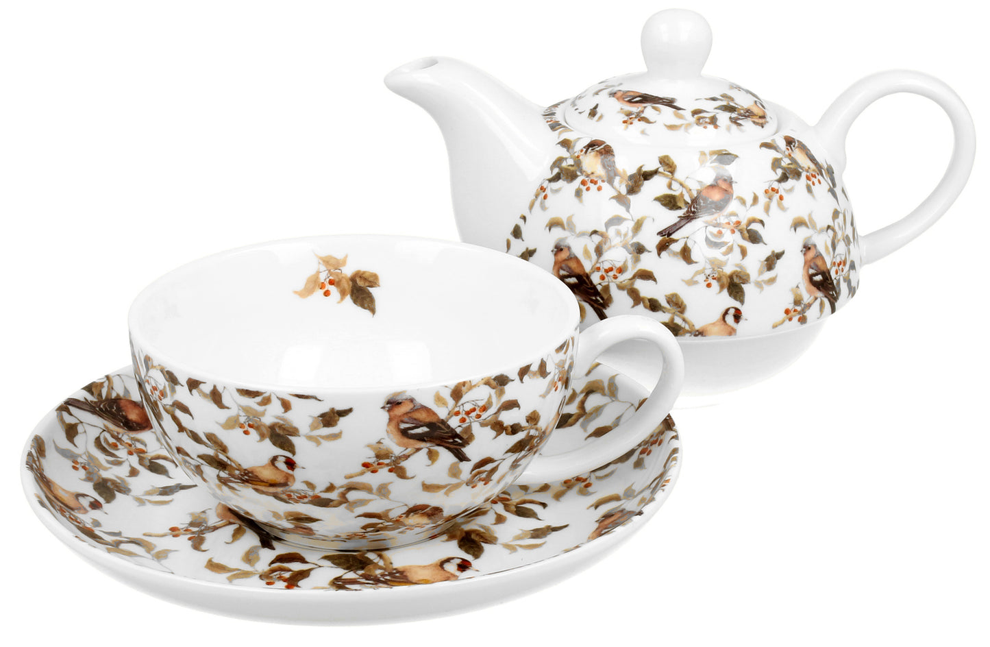 Vintage Duo Teekanne "Tea for one" Vögel 350 ml