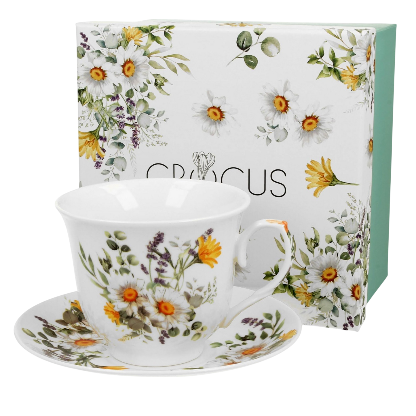 Duo Crocus Tasse mit Untertasse Daisy 250 ml Frühlingsblumen