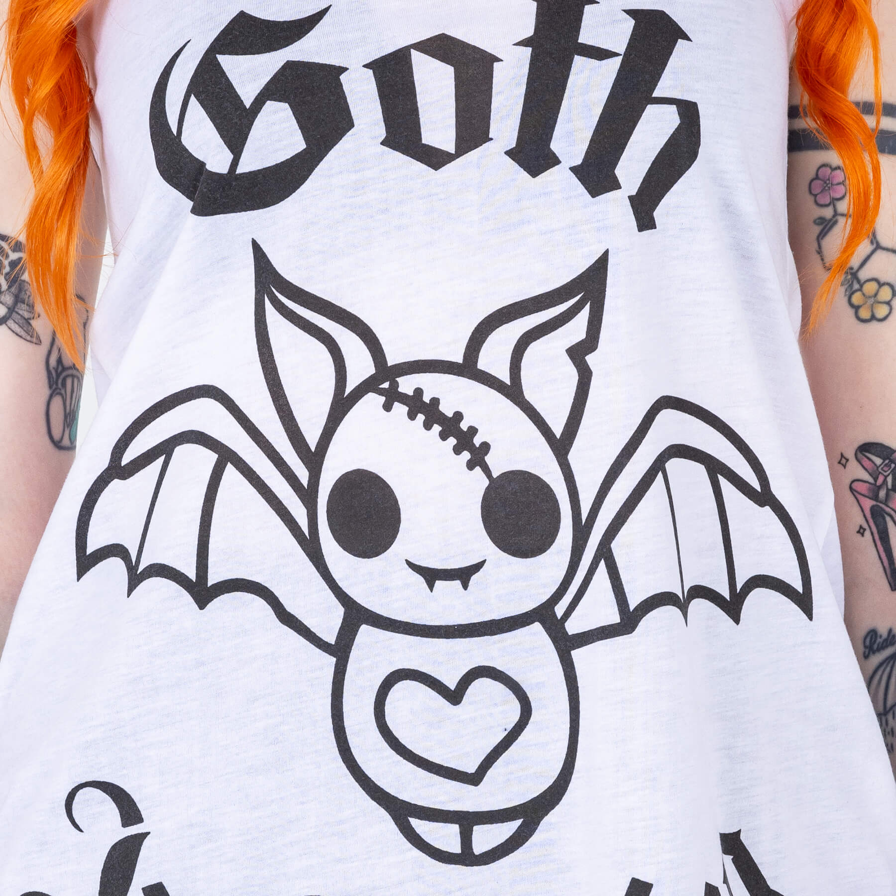 Goth In Training Vest – Model Detailansicht Print