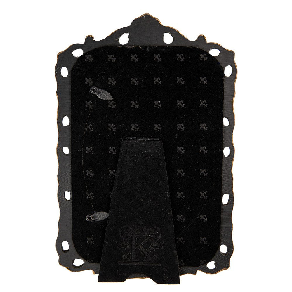 Romantischer Bilderrahmen in grün-gold 10 x 15 cm barock