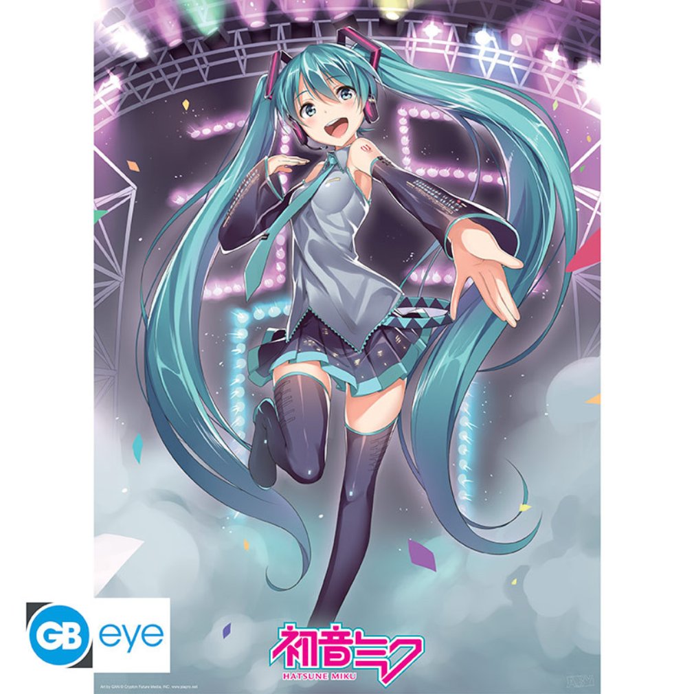 Miniposter Hatsune Miku - Miku Stage - Chibi 52x38 cm