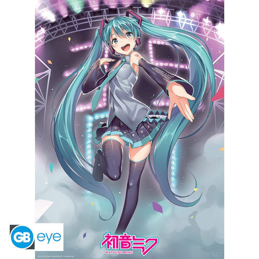 Miniposter Hatsune Miku - Miku Stage - Chibi 52x38 cm