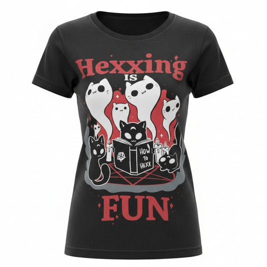Hexxing Is Fun T-Shirt – Ghost Mannequin Frontansicht