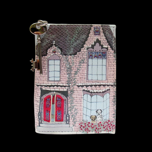 Nostalgische 3D Geldbörse Hunde Pink Town