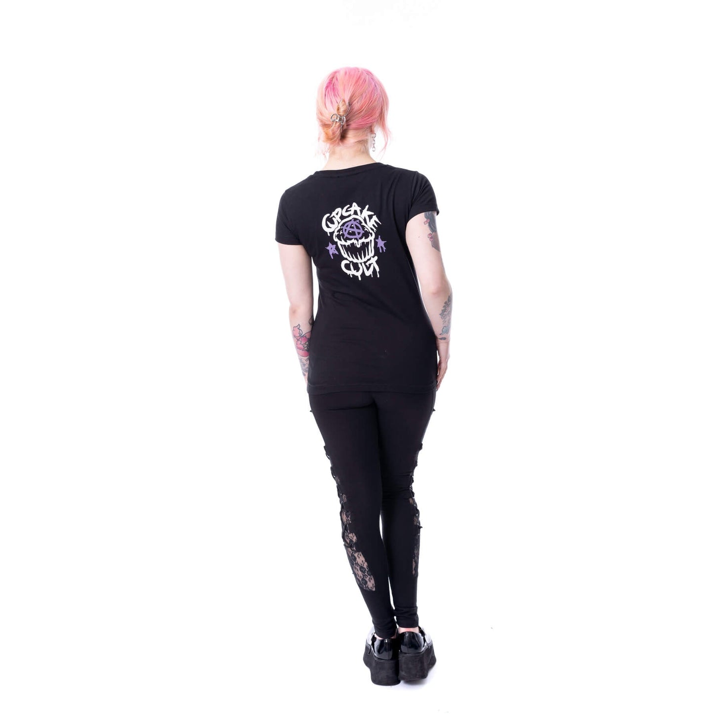 I Can Wait T-Shirt – Detailansicht Sensenmann & Grabstein