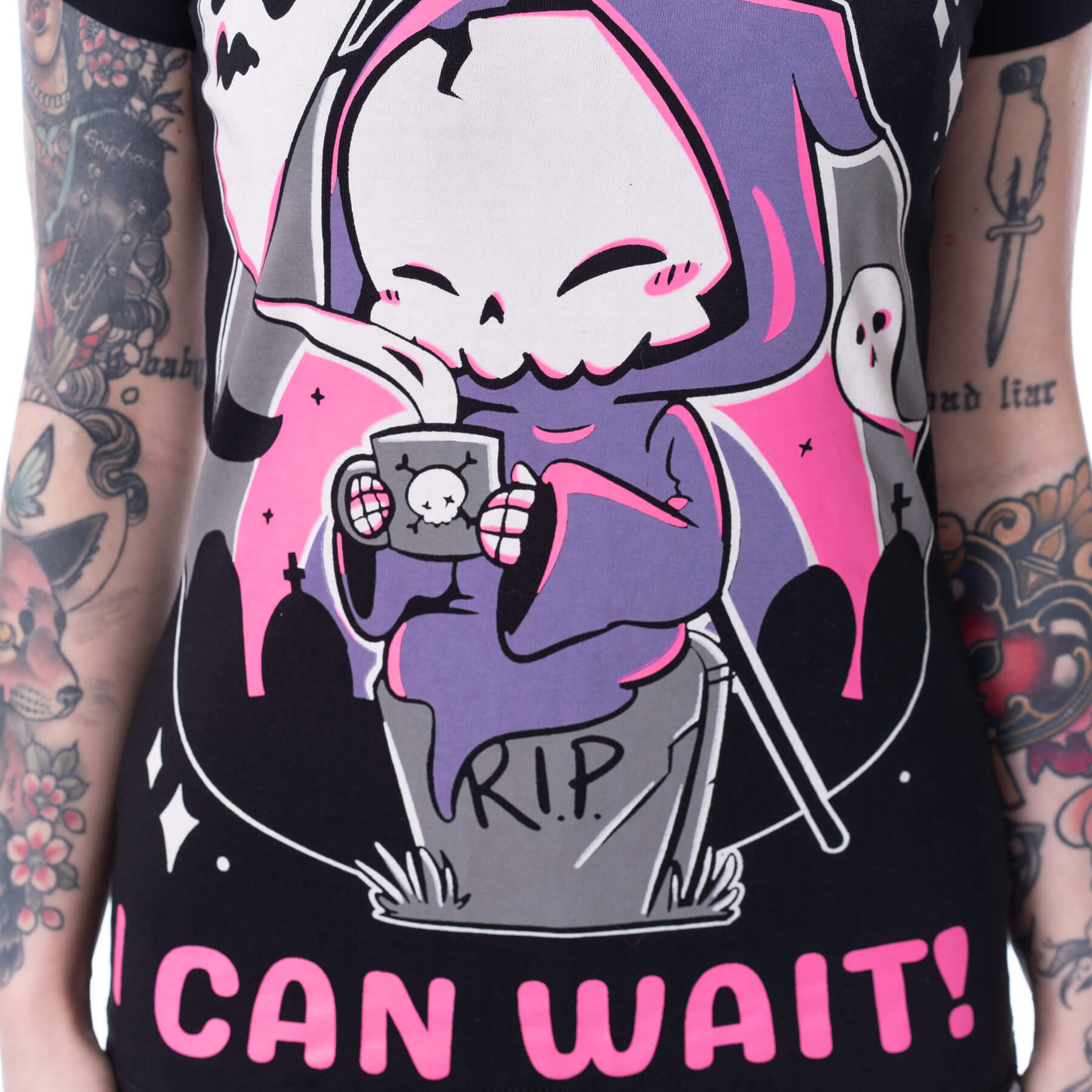 I Can Wait T-Shirt – Detailansicht Cupcake Cult Logo Rücken