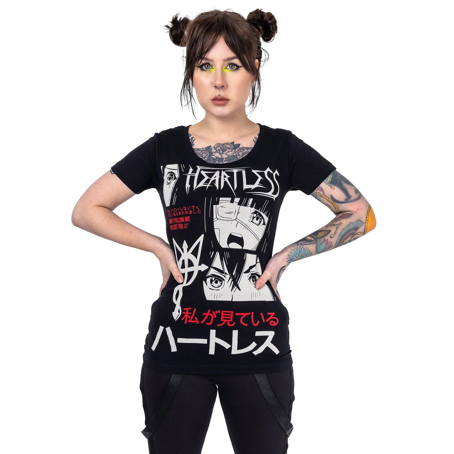 Anime T-Shirt schwarz-rot I'm Lost T-Shirt – Heartless