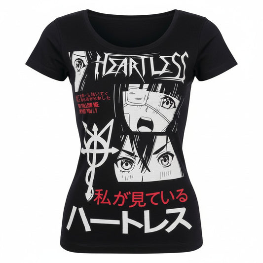 Anime T-Shirt schwarz-rot I'm Lost T-Shirt – Heartless