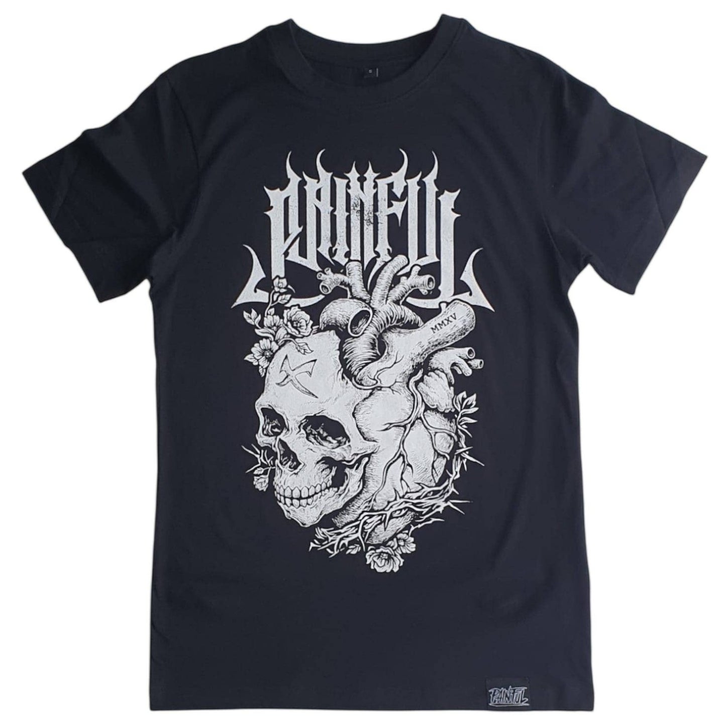 Painful Clothing - Gothic Horror T-Shirt Totenschädel mit Herz
