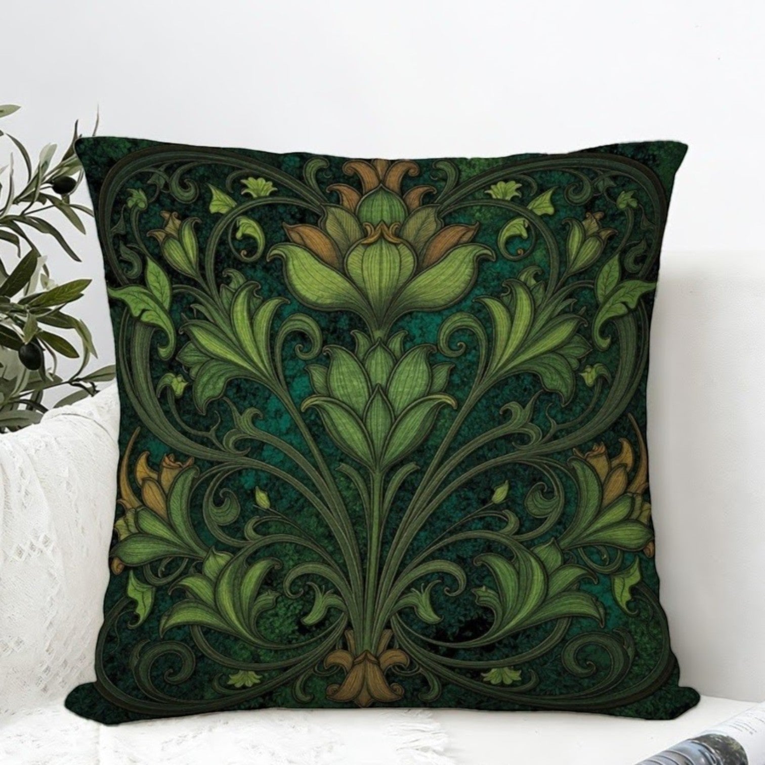 Kissenbezug Botanica Vintage – Lifestyle mit Olivenzweig