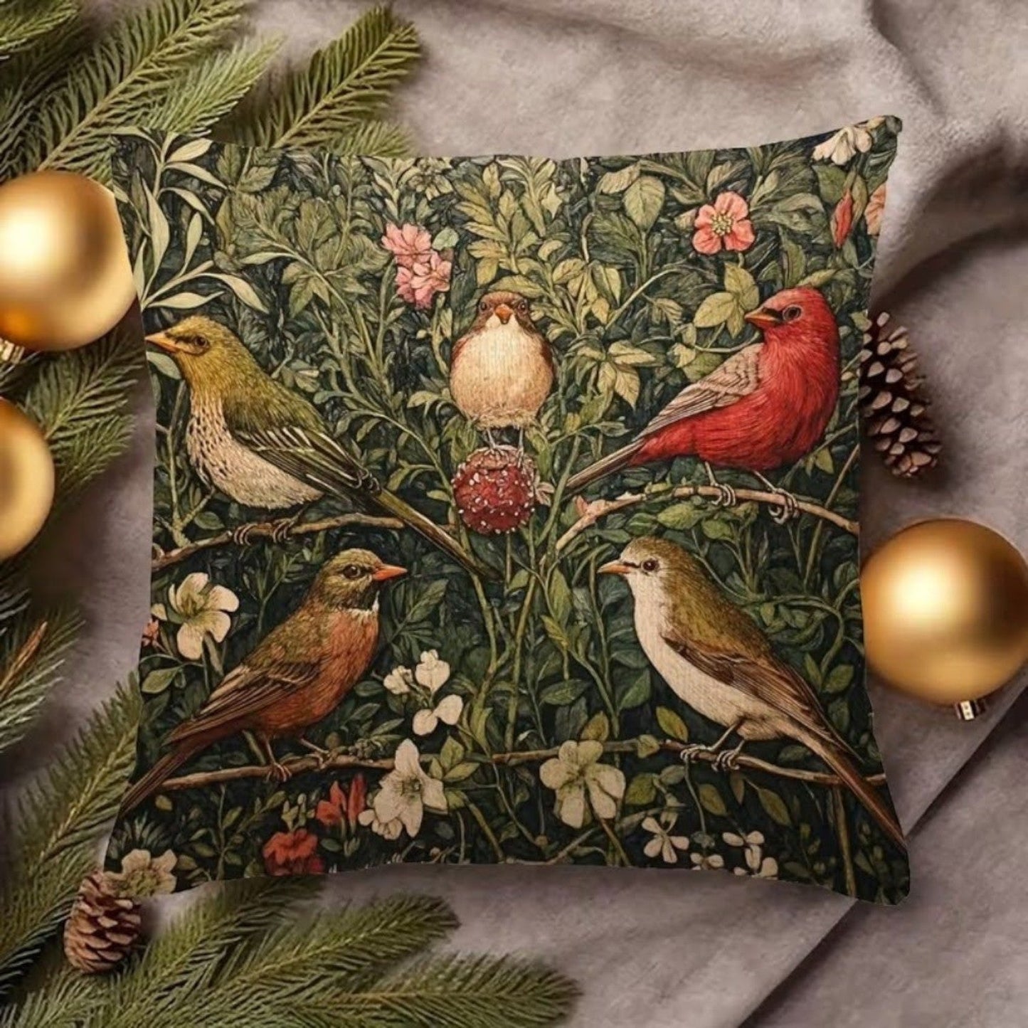 Dekokissen Garden Birds Vintage – Lifestyle Weihnachten