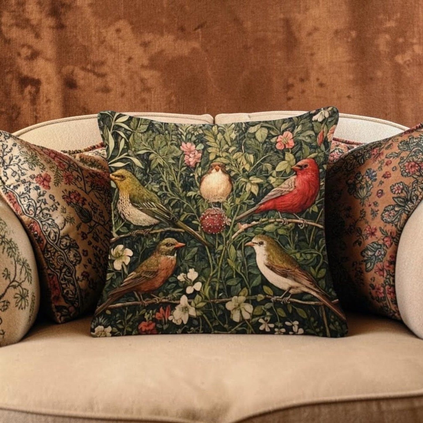 Dekokissen Garden Birds Vintage – Lifestyle Vintage Sofa