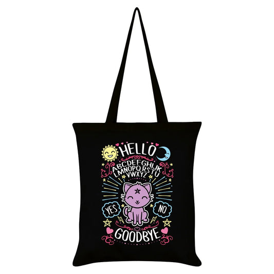 Kawaii Ouija Katze – Schwarze Stoffasche Spririt Board