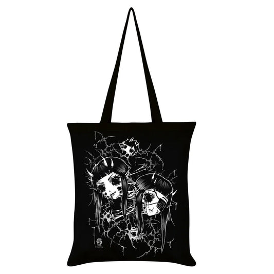 Cosma Drop Dark Anime Girls – Schwarze Stofftasche Gothic Horror
