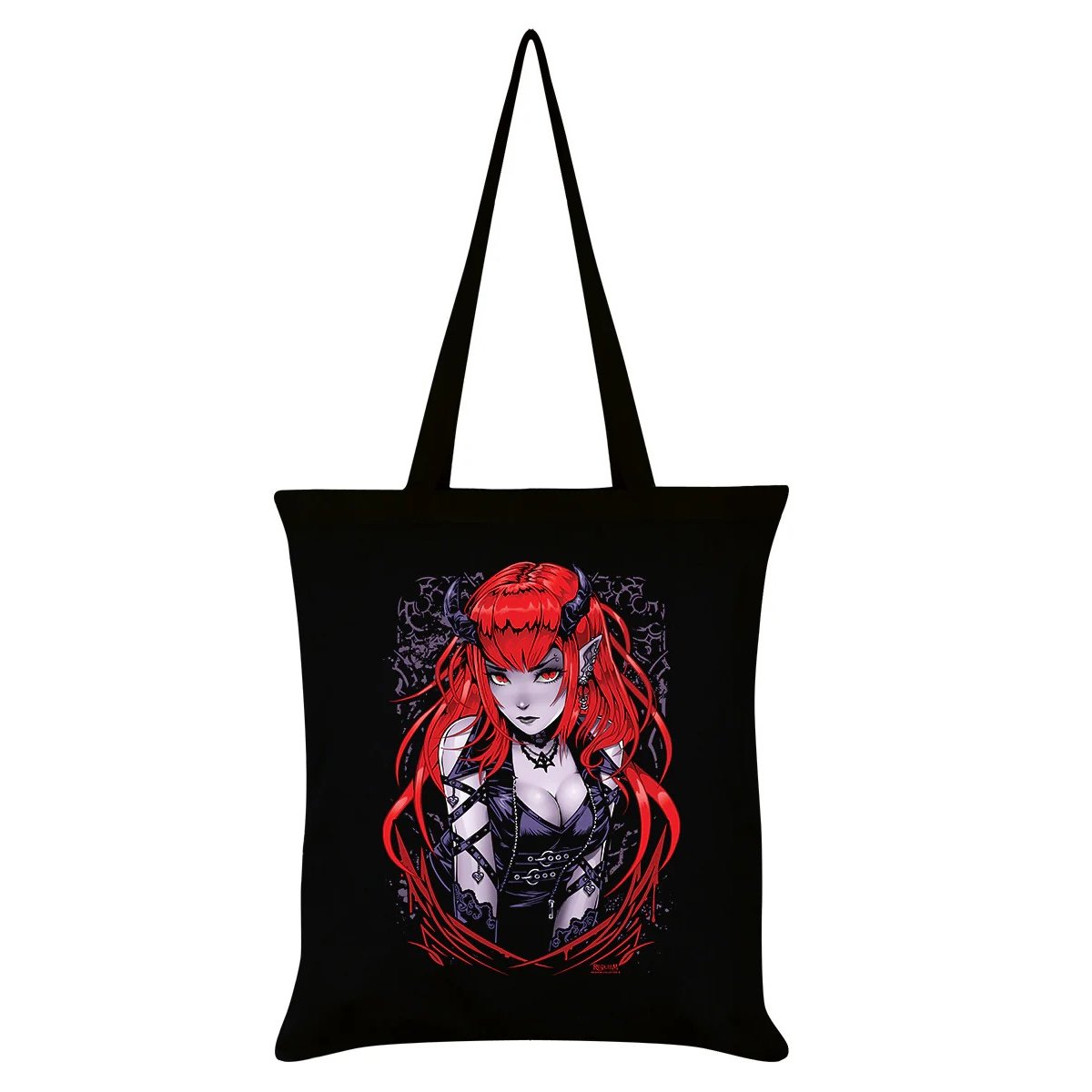 Gothic Stofftasche in schwarz Anime Girl Tote Bag