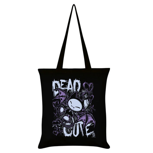 Dead Cute – Schwarze Tote Bag Gothic Punk Katze