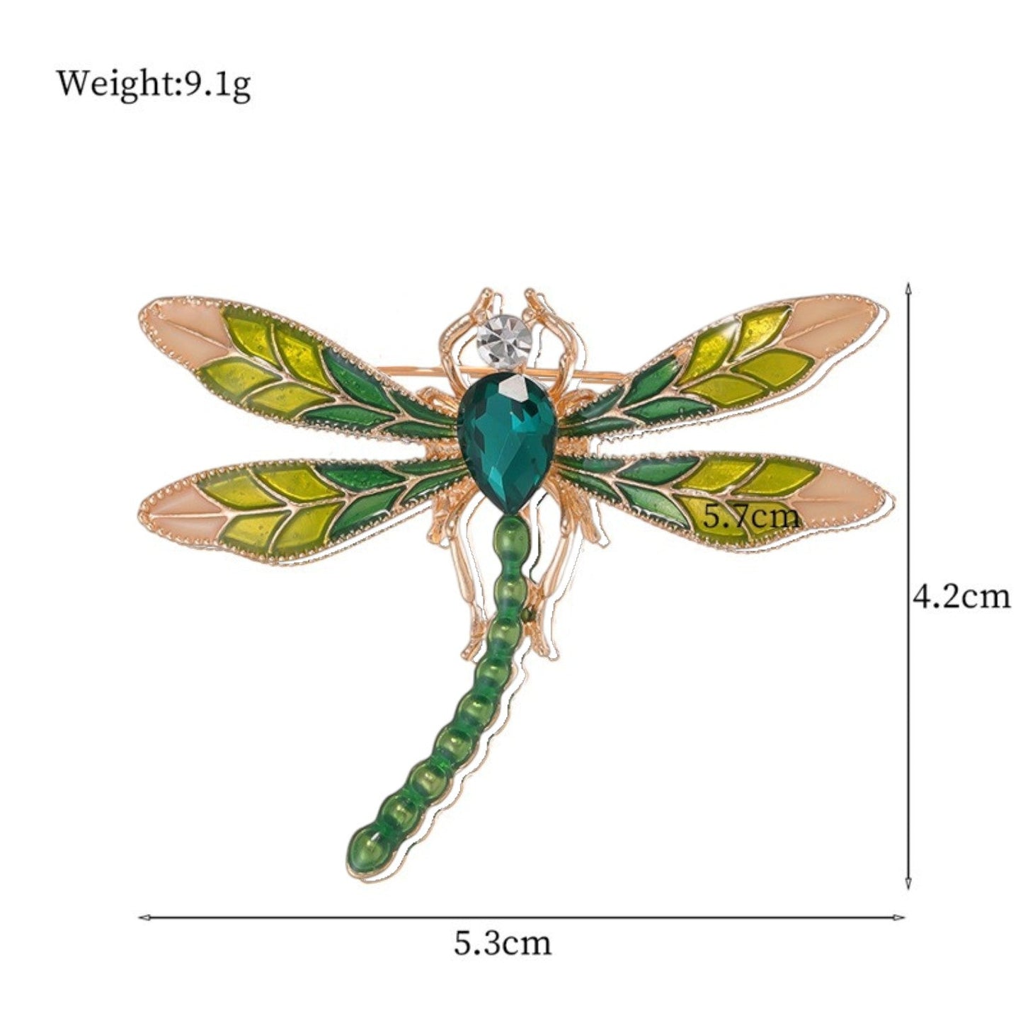Libellen Brosche Maße 5,3 x 4,2 cm, Gewicht 9,1 g