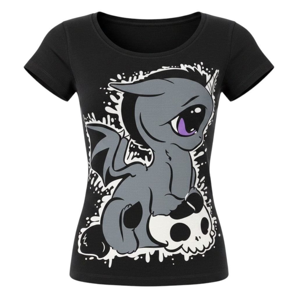 Unicorn Splatter T-Shirt – Kawaii Gothic Einhorn-Print von Cupcake Cult