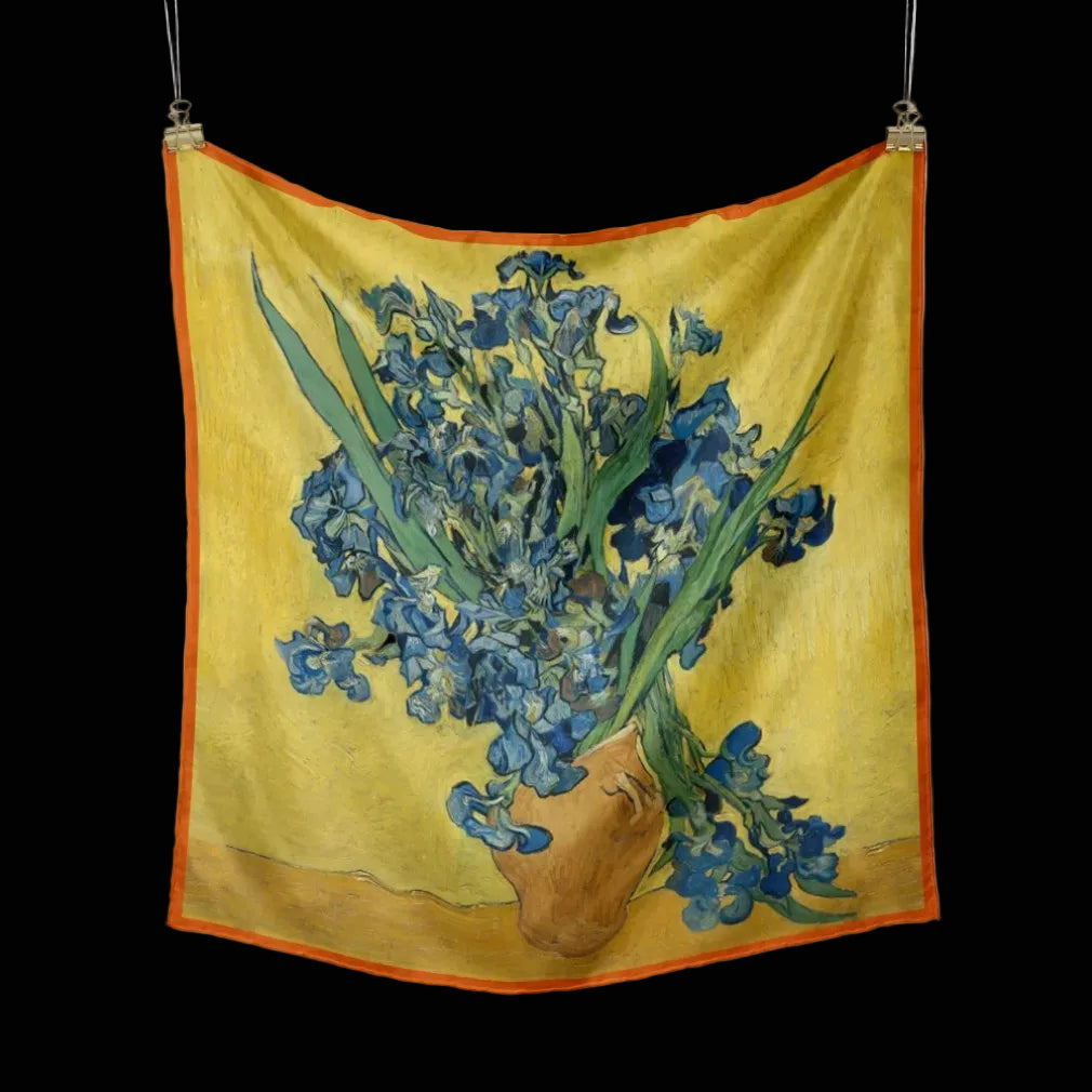 Seidentuch Iris - Van Gogh Blumenmotiv