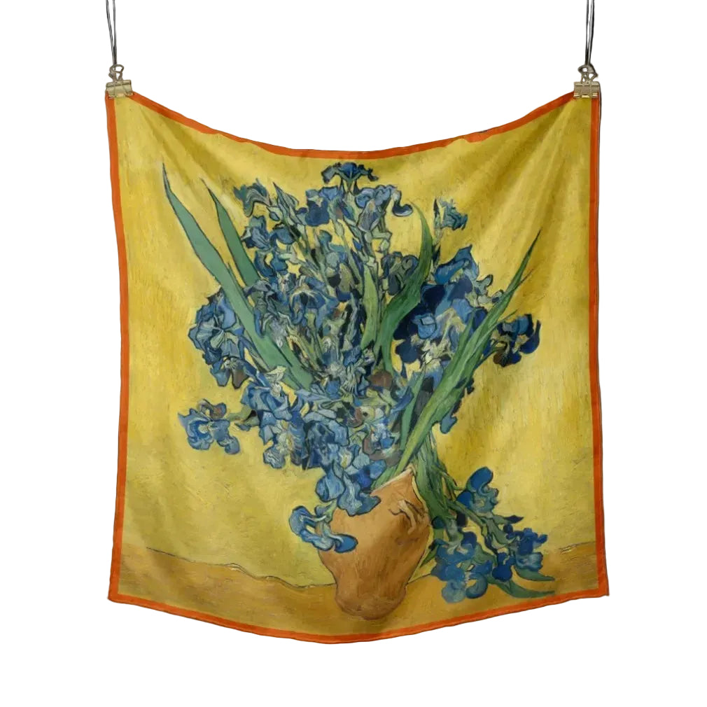 Seidentuch Iris - Van Gogh Blumenmotiv
