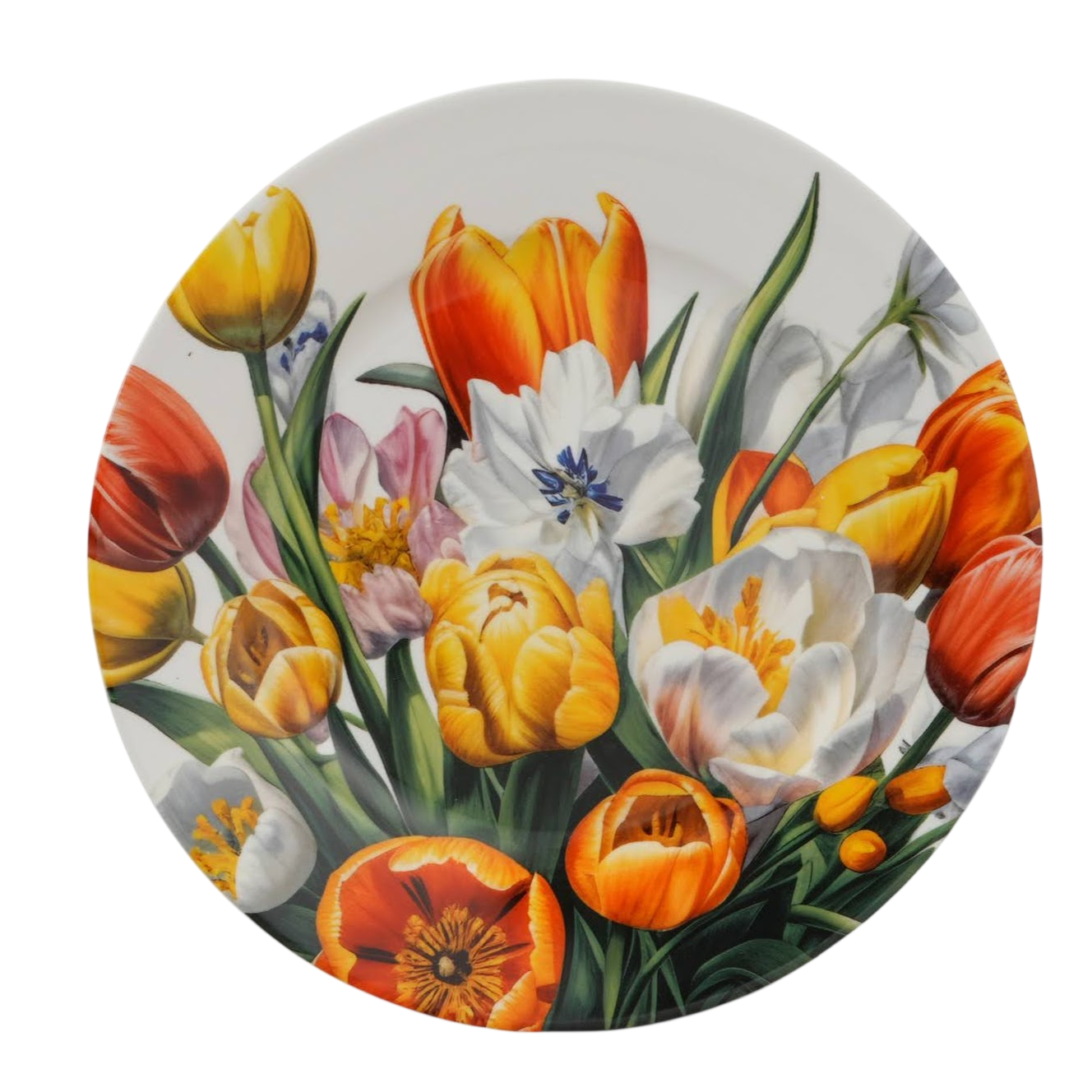 DUO Porcelain 2er-Set Dessertteller Teller Tulpen 5 O'Clock Collection