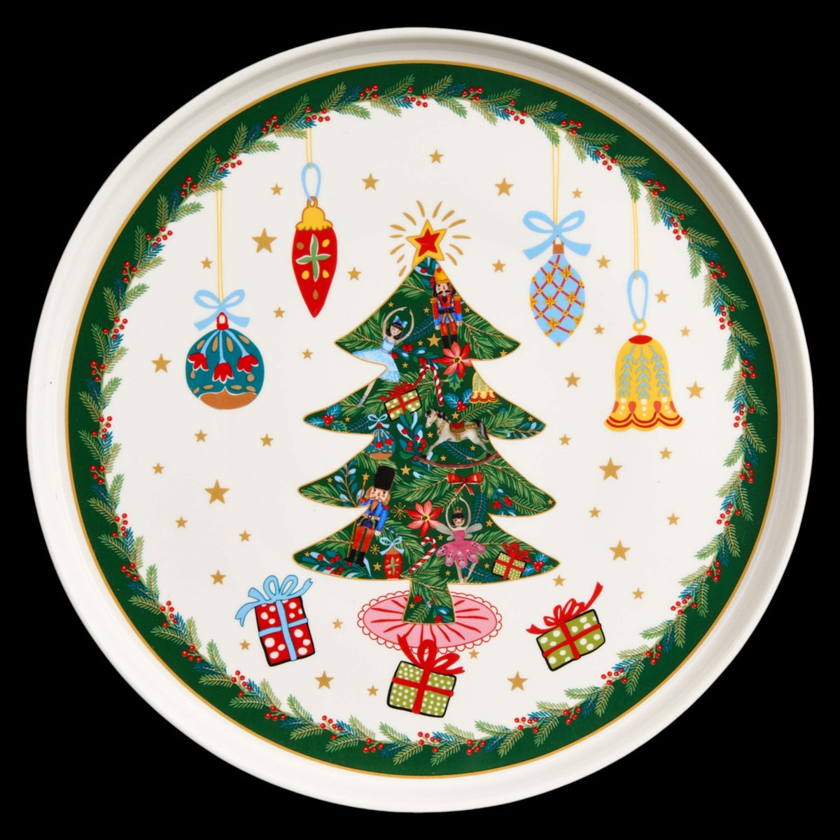 2er-Teller-Set „Around Christmas Tree“ 13 cm Weihnachtsteller Duo Geschenk