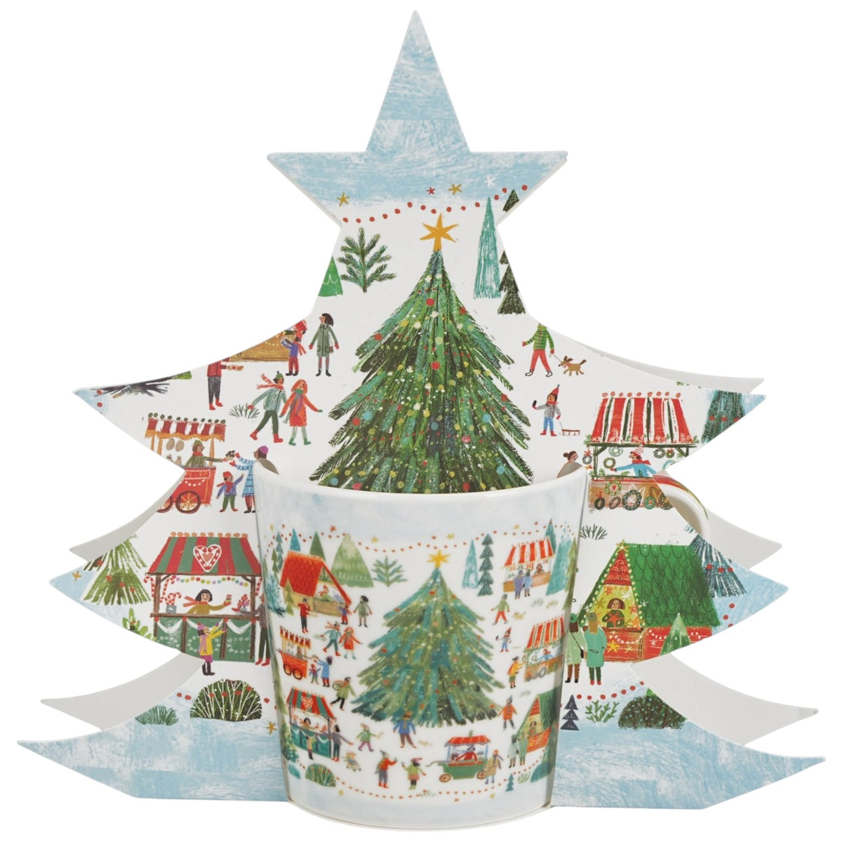 Christmas Market Weihnachtstasse in Tannenbaum-Geschenkbox Weihnachtsmarkt Tasse