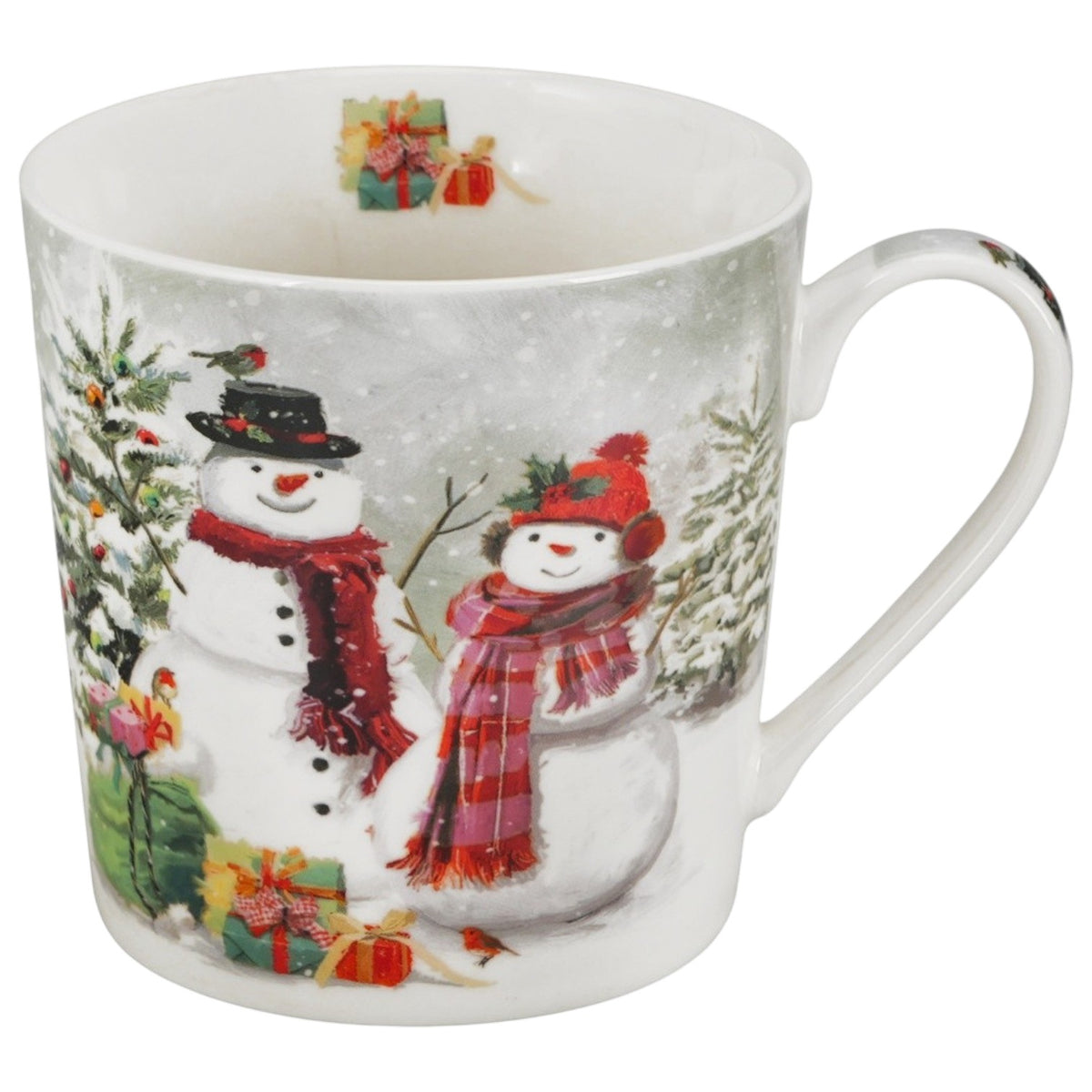 Schneemann-Weihnachtstasse „Snowman Smile“ 360 ml Kaffeebescher vintage Duo