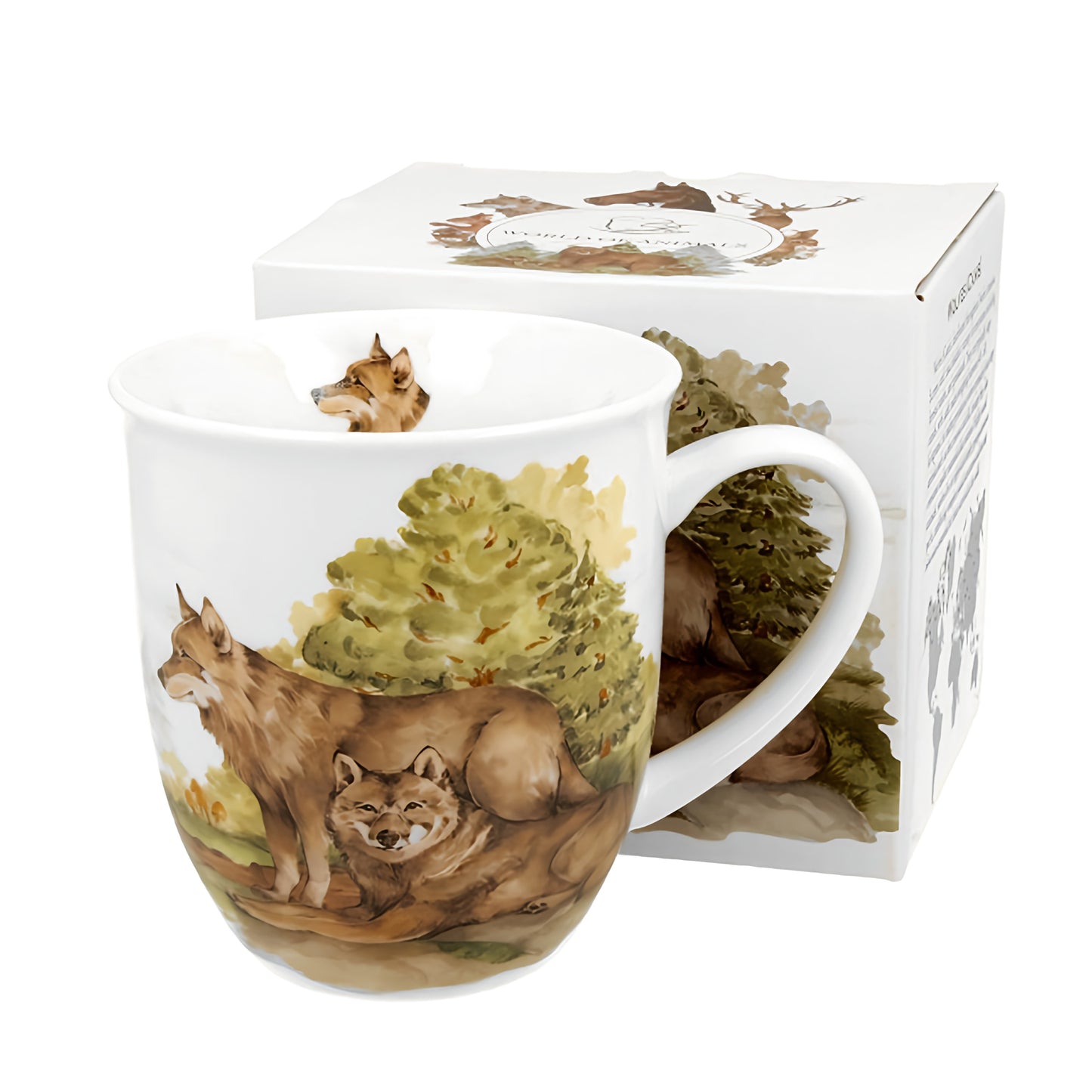 Duo Becher 400 ml Naturmotiv Wolfe World of Animals